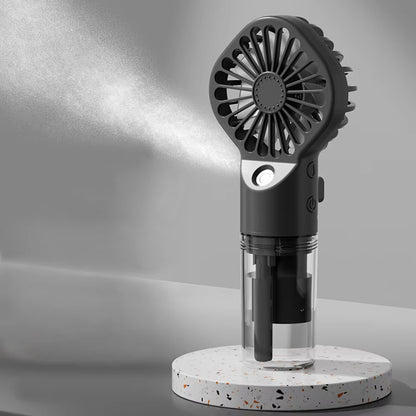 Portable Humidifier Fan Handheld Mist Fan Portable USB Mini Handheld Fan with Water Humidifier Rechargeable Mini USB Hand Fans